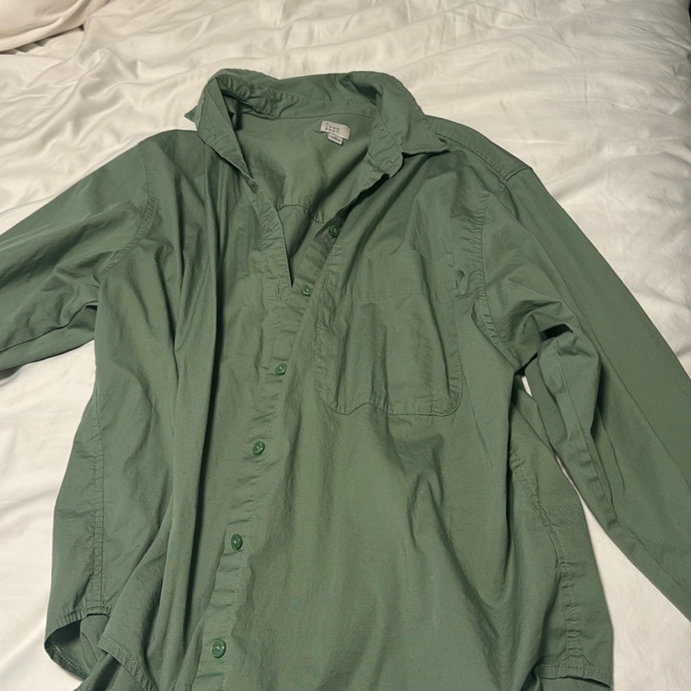 Long sleeve button up top